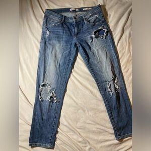 GUESS 26 Tomboy fit jeans womens denim blue ripped distressed
